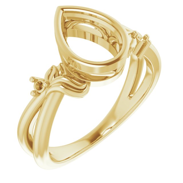 Bezel-Set Accented Floral Ring
