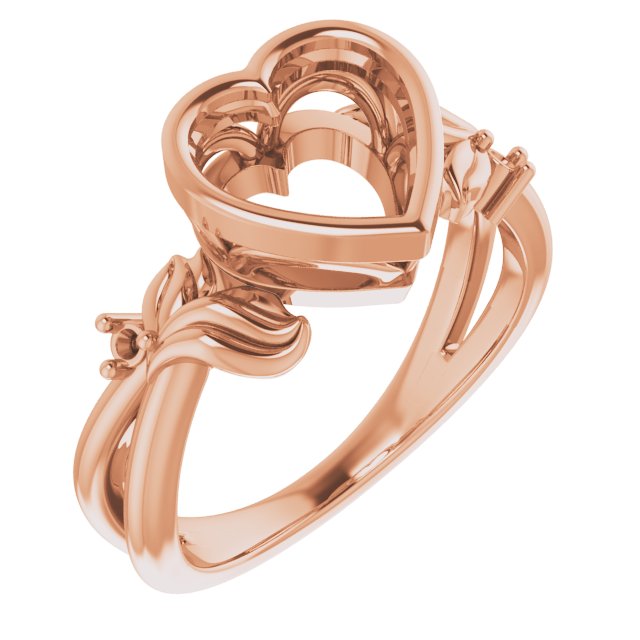Bezel-Set Accented Floral Ring
