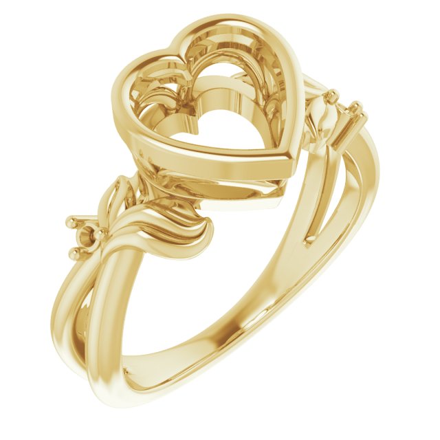 Bezel-Set Accented Floral Ring
