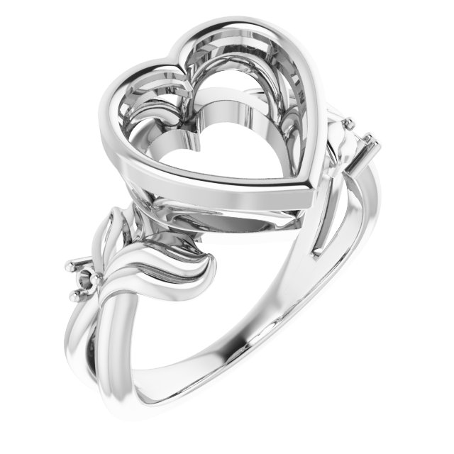 Bezel-Set Accented Floral Ring