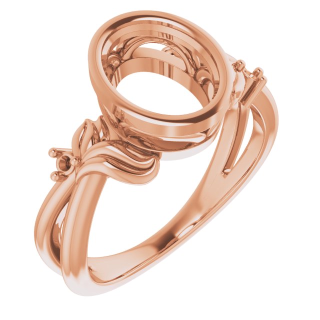 Bezel-Set Accented Floral Ring