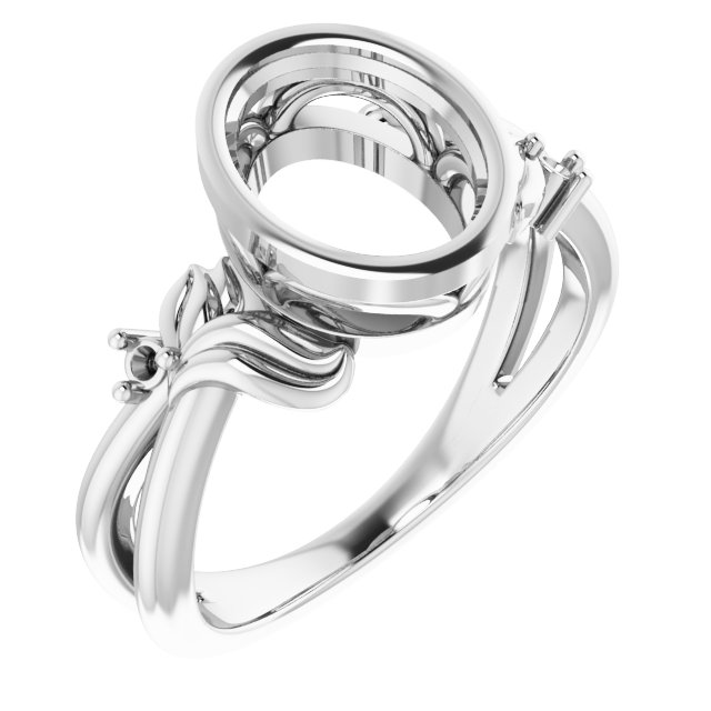 Bezel-Set Accented Floral Ring