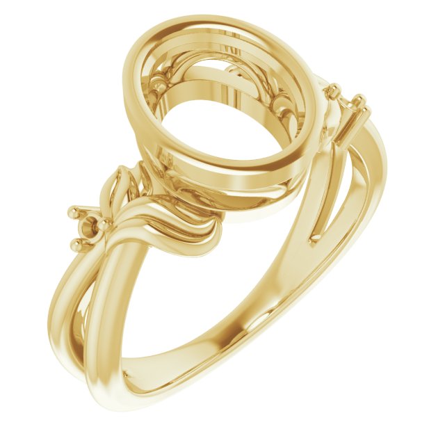 Bezel-Set Accented Floral Ring
