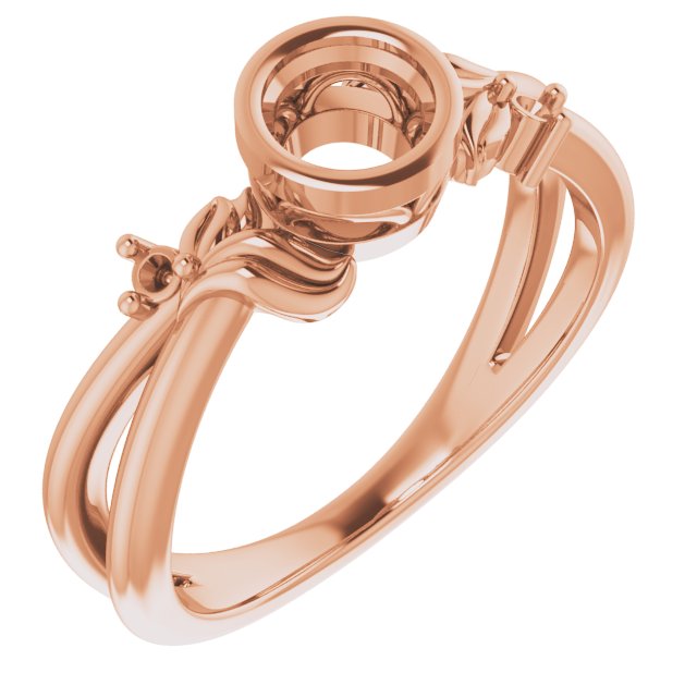 Bezel-Set Accented Floral Ring
