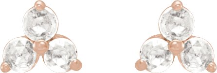 Alternative view of Round Three-Stone Earrings