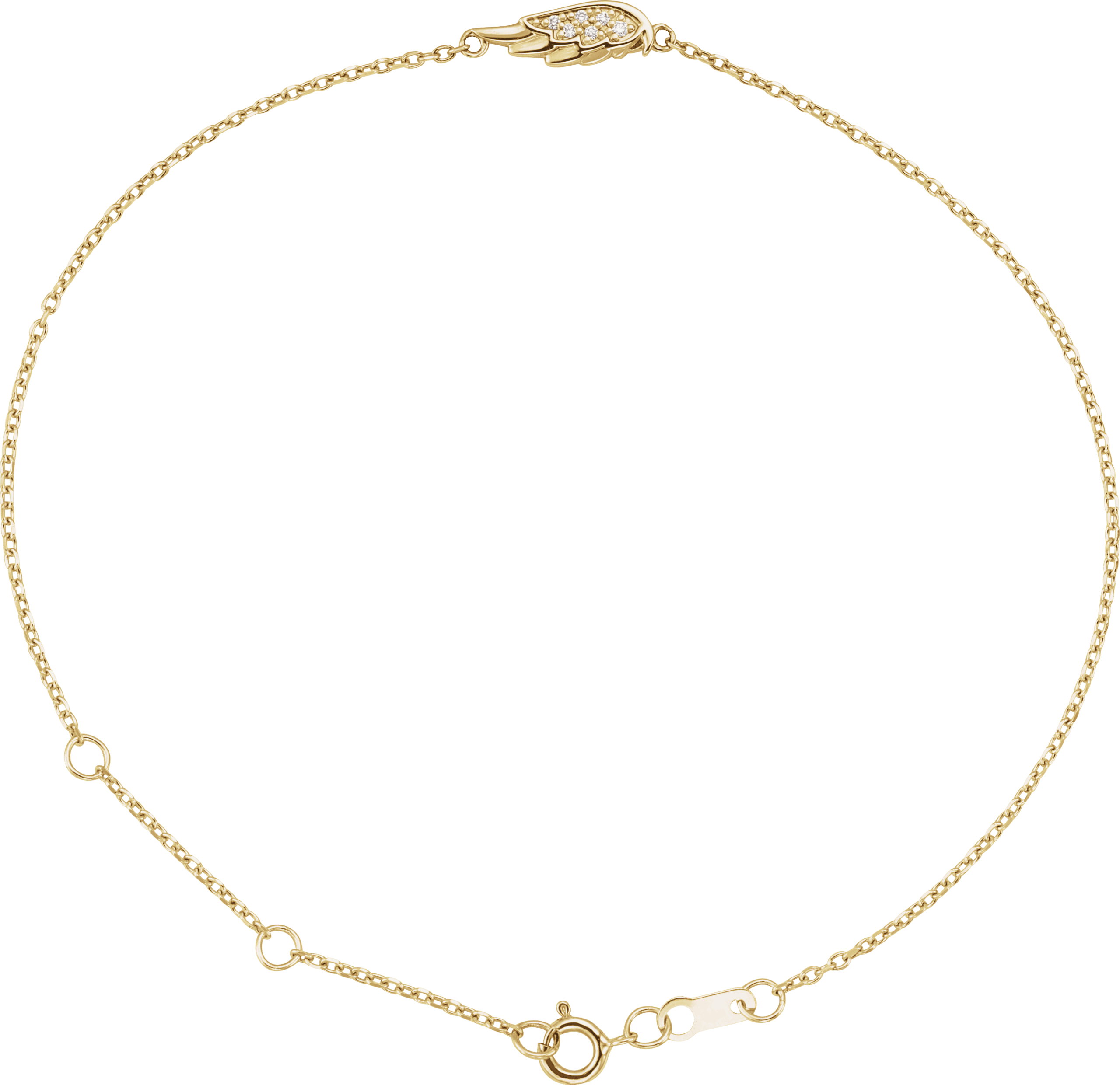 diamond angel wing bracelet
