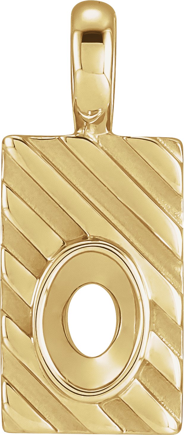 Grooved Bezel-Set Pendant
