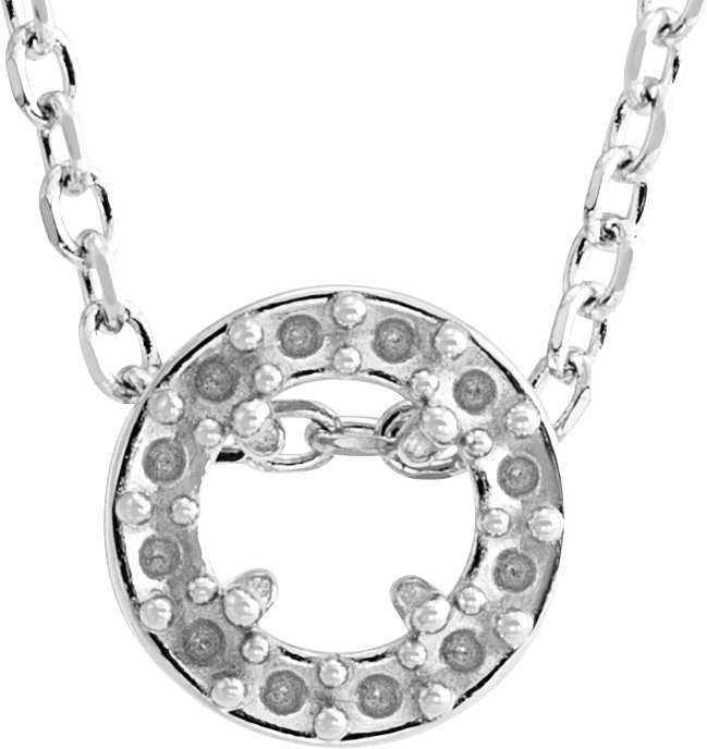 Sterling Silver Round Polished Locket Necklace