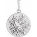 Sterling Silver 19.1x12 mm Floral Pendant