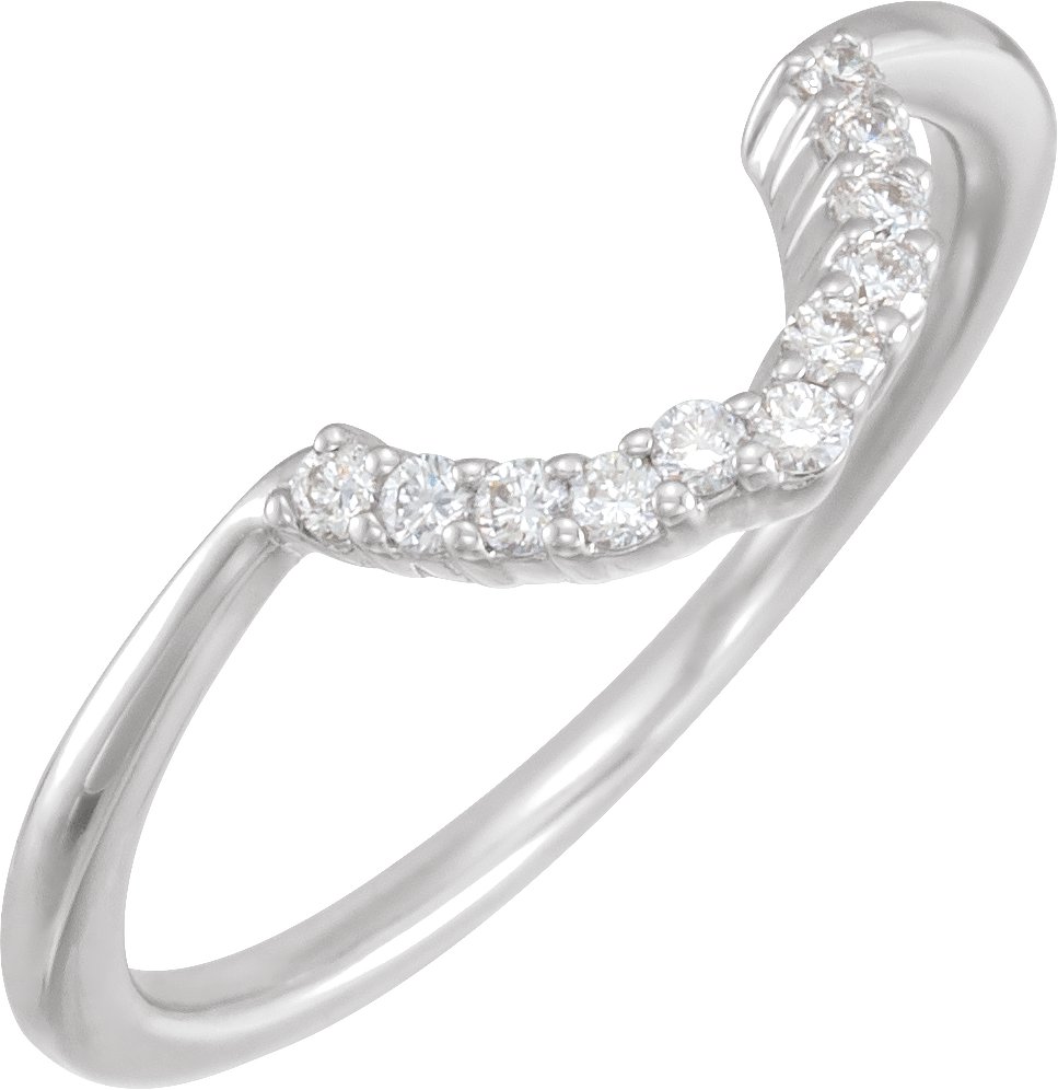 14K White 1/6 CTW Natural Diamond Matching Band