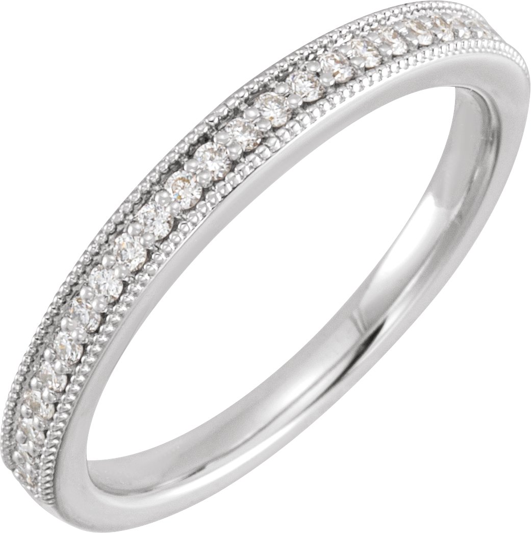 14K White 1/5 CTW Natural Diamond Matching Band