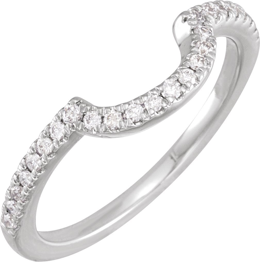 14K White 1/5 CTW Natural Diamond Matching Band