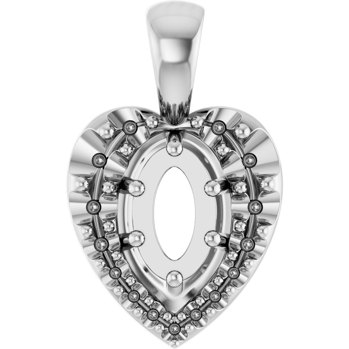Halo-Style Cabochon Necklace or Pendant