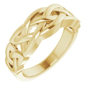 14K Yellow Celtic-Inspired Ring
