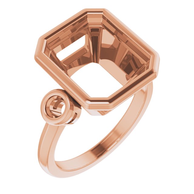 Bezel-Set Three-Stone Engagement Ring