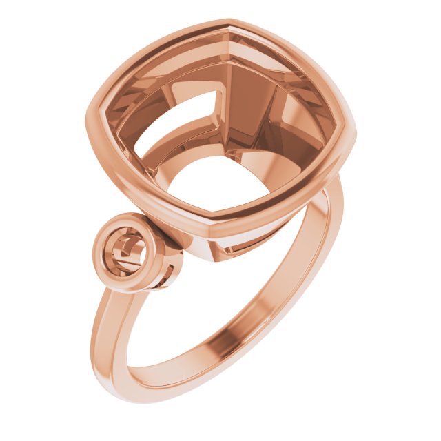 Bezel-Set Three-Stone Engagement Ring