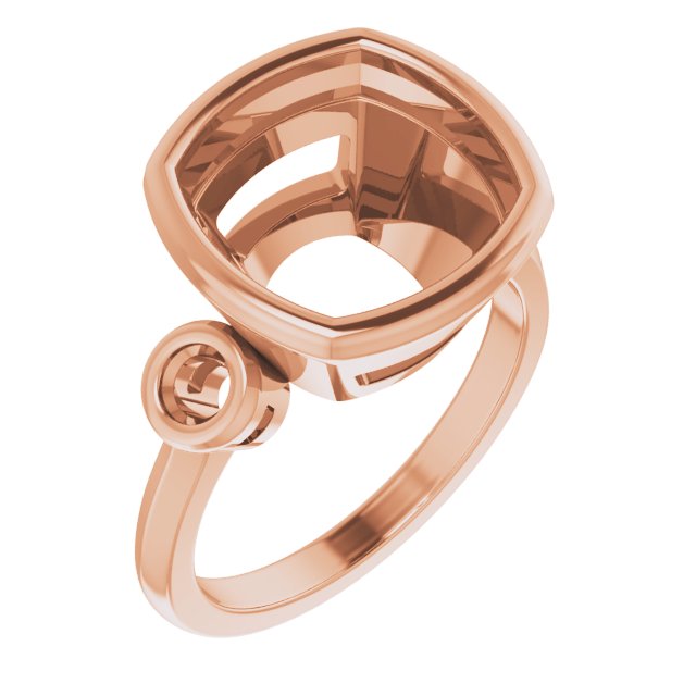 Bezel-Set Three-Stone Engagement Ring