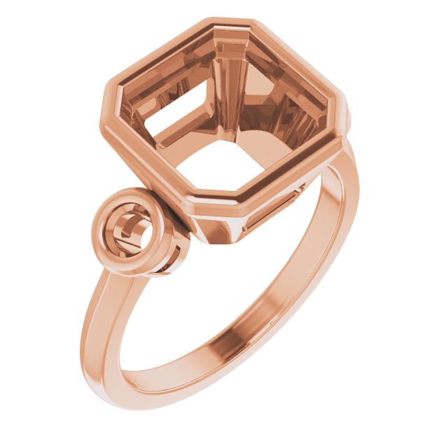 Bezel-Set Three-Stone Engagement Ring