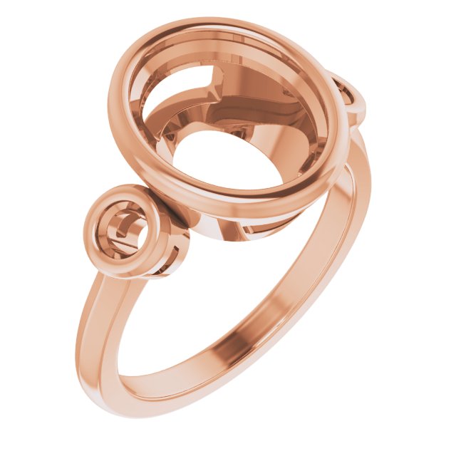 Bezel-Set Three-Stone Engagement Ring