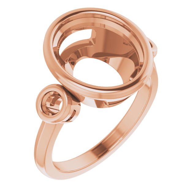 Bezel-Set Three-Stone Engagement Ring