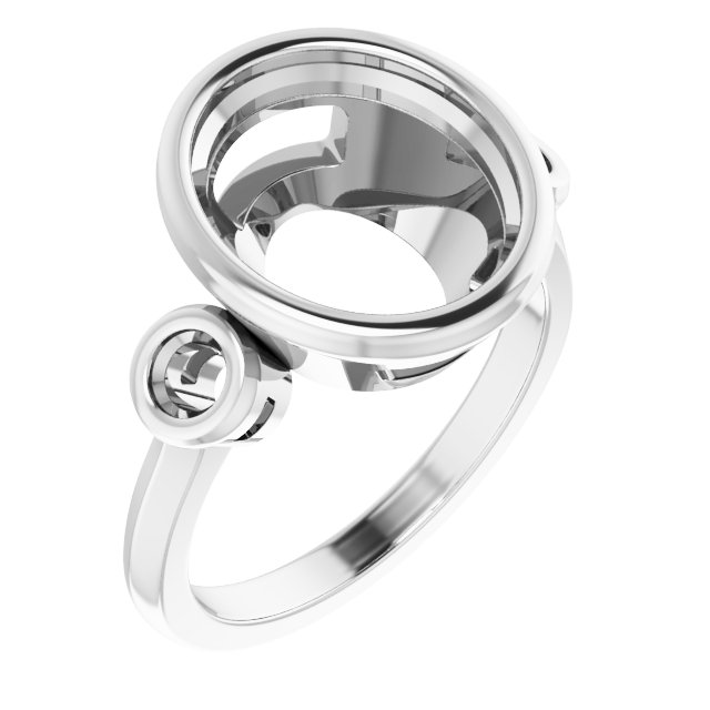 Bezel-Set Three-Stone Engagement Ring