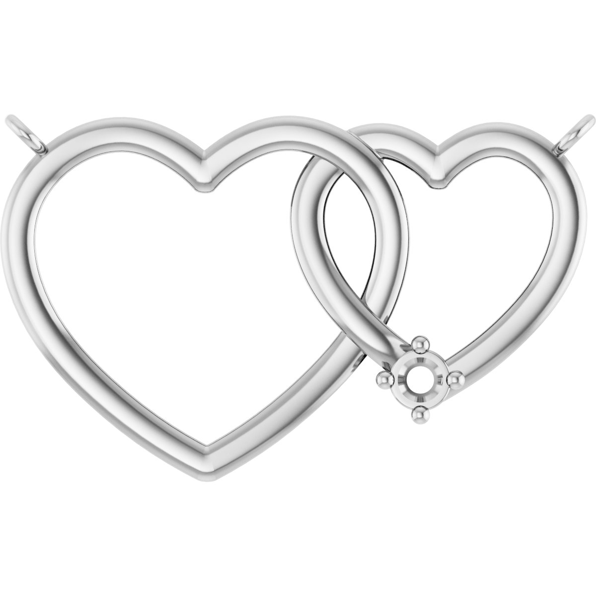 Family Interlocking Heart Necklace or Center