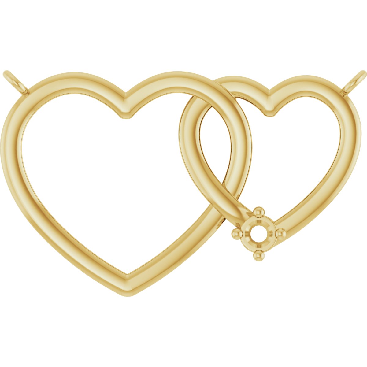 Family Interlocking Heart Necklace or Center
