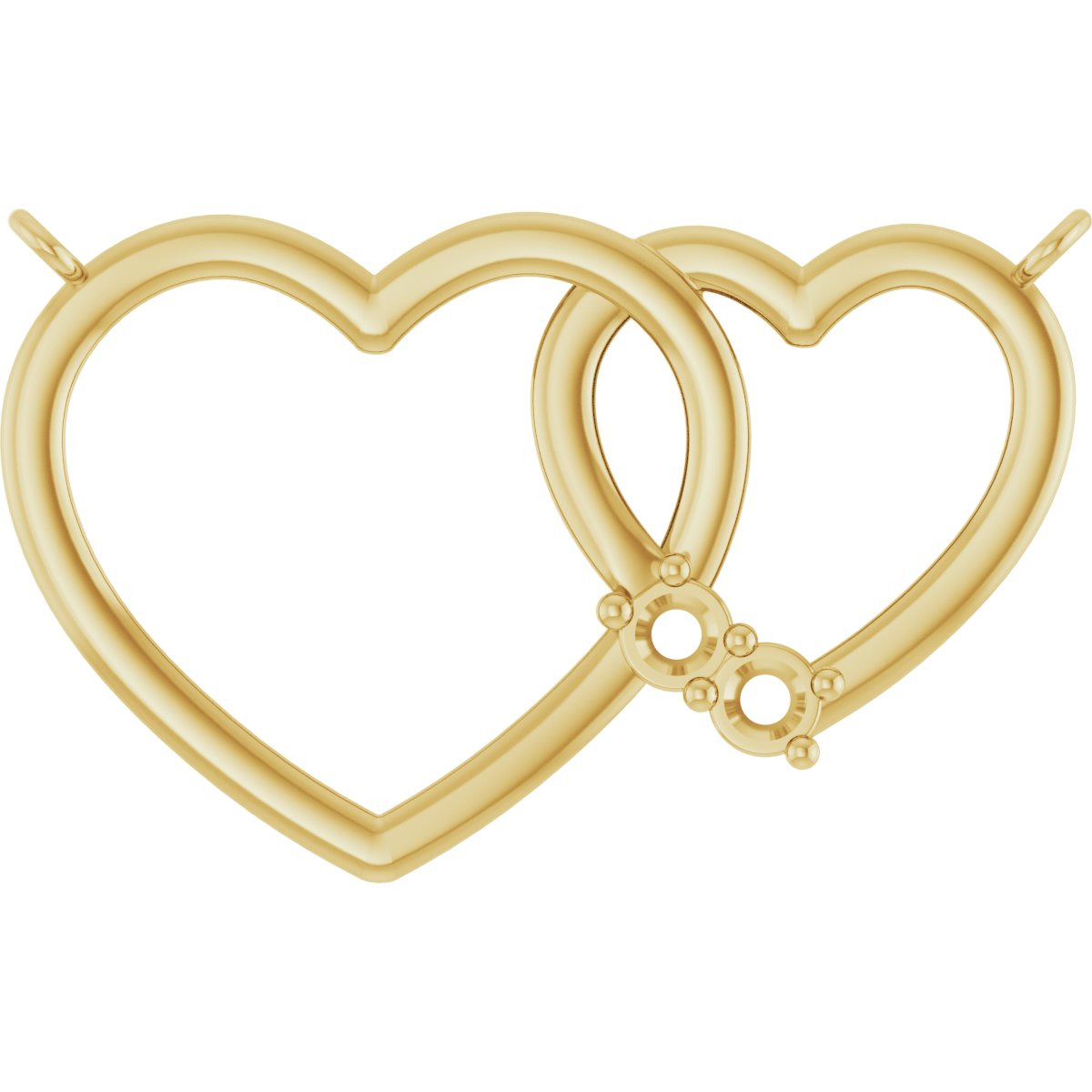 Family Interlocking Heart Necklace or Center