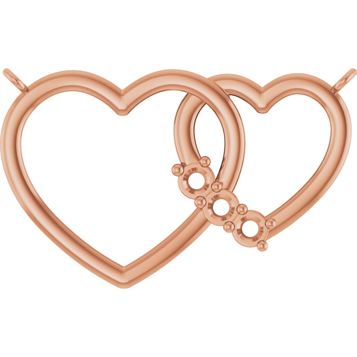 Family Interlocking Heart Necklace or Center