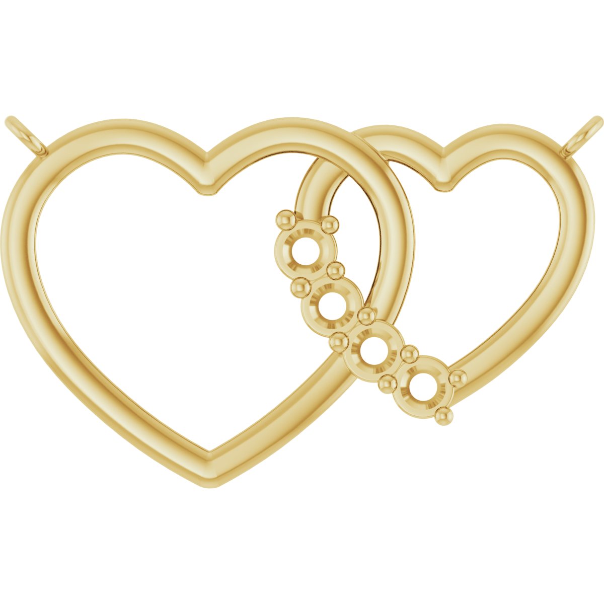 Family Interlocking Heart Necklace or Center