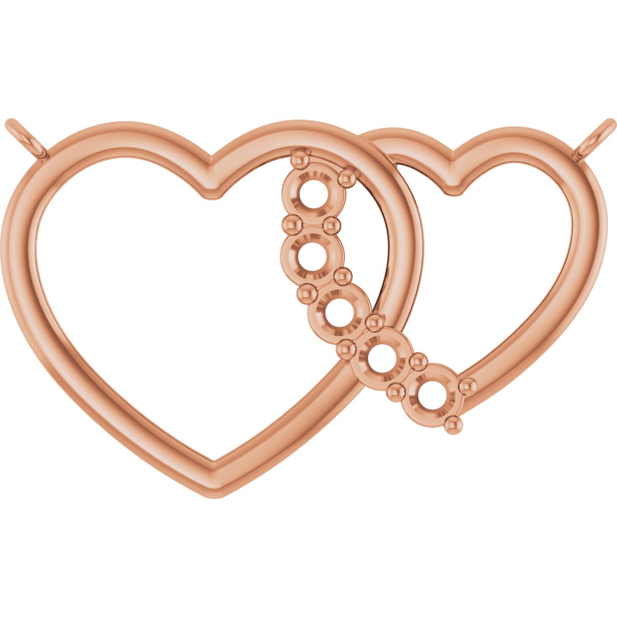 Family Interlocking Heart Necklace or Center