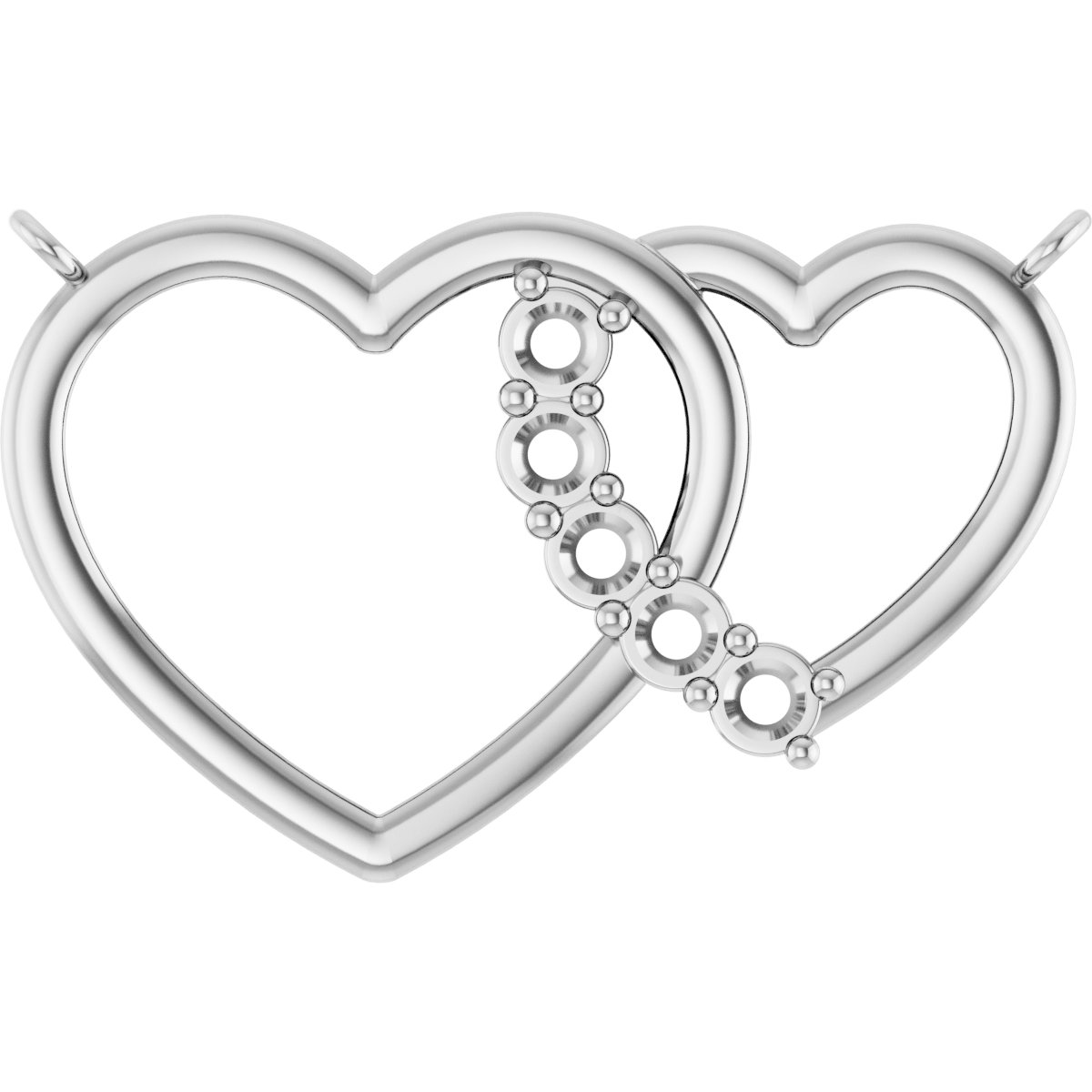 Family Interlocking Heart Necklace or Center