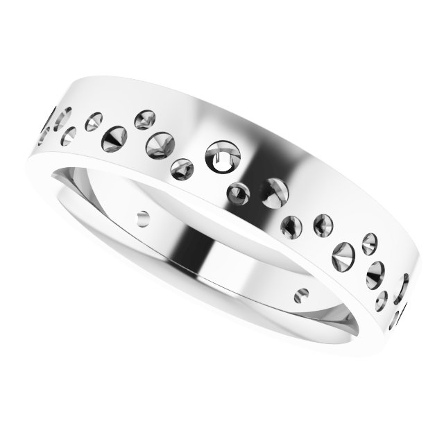 4 mm Round Eternity Band Mounting view 5