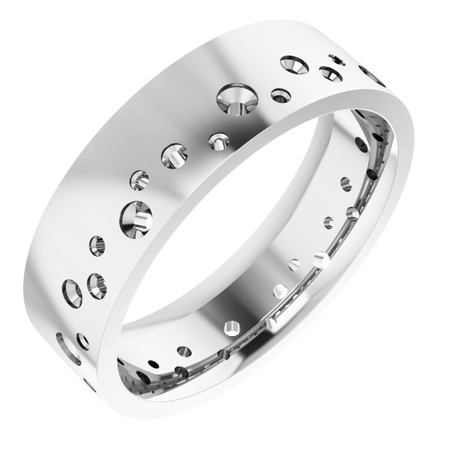 Accented Comfort-Fit Flat Band