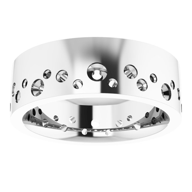 6 mm Round Mens Band Mounting view 3