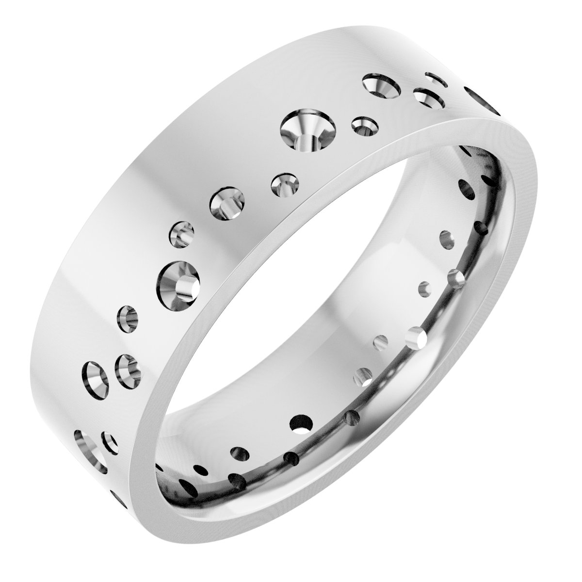 Accented Comfort-Fit Flat Band