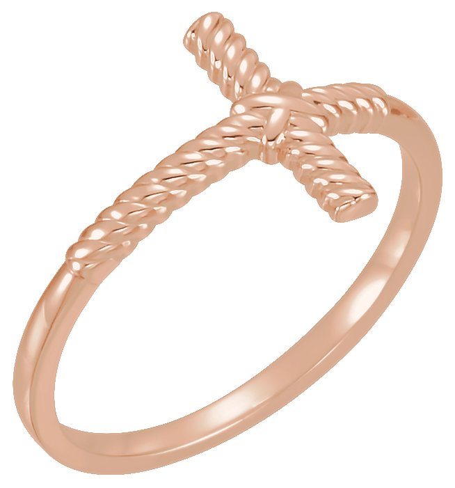 Sideways Cross Rope Ring