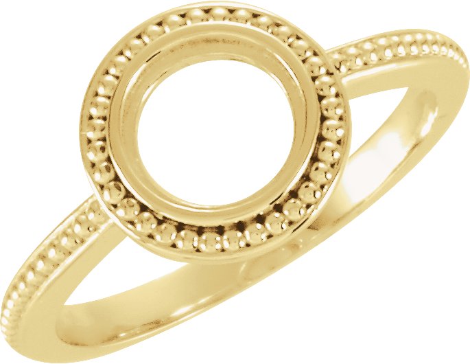 Beaded Cabochon Ring