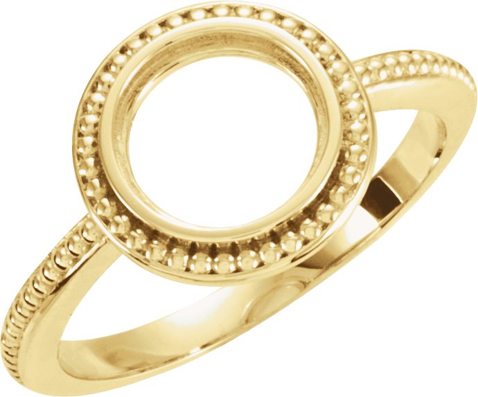 Beaded Cabochon Ring