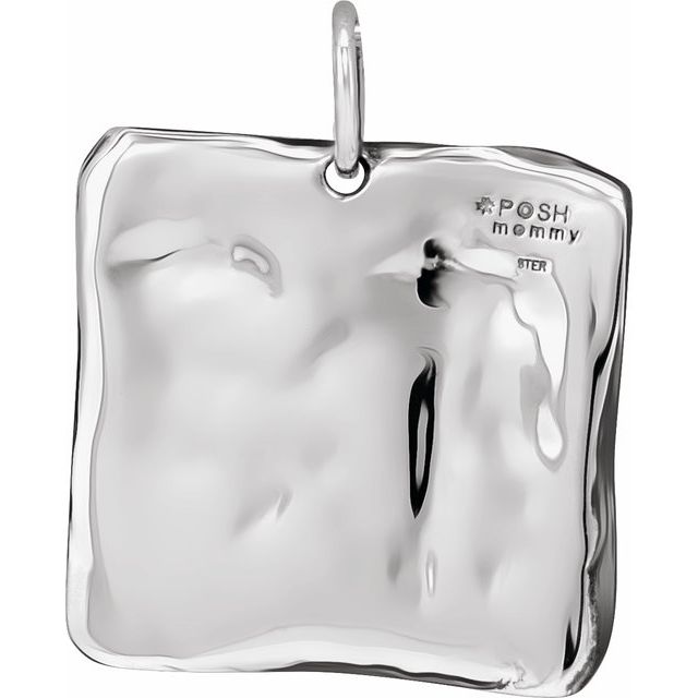 Sterling Silver Posh Mommy® Initial D Vintage-Inspired Pendant