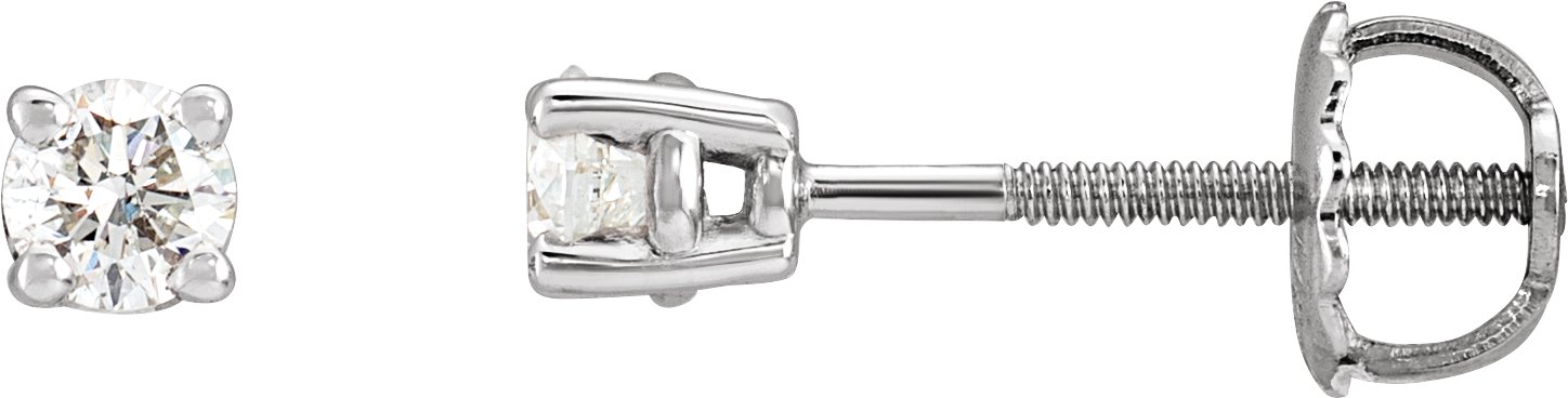 Platinum 1/3 CTW Natural Diamond Stud Earrings