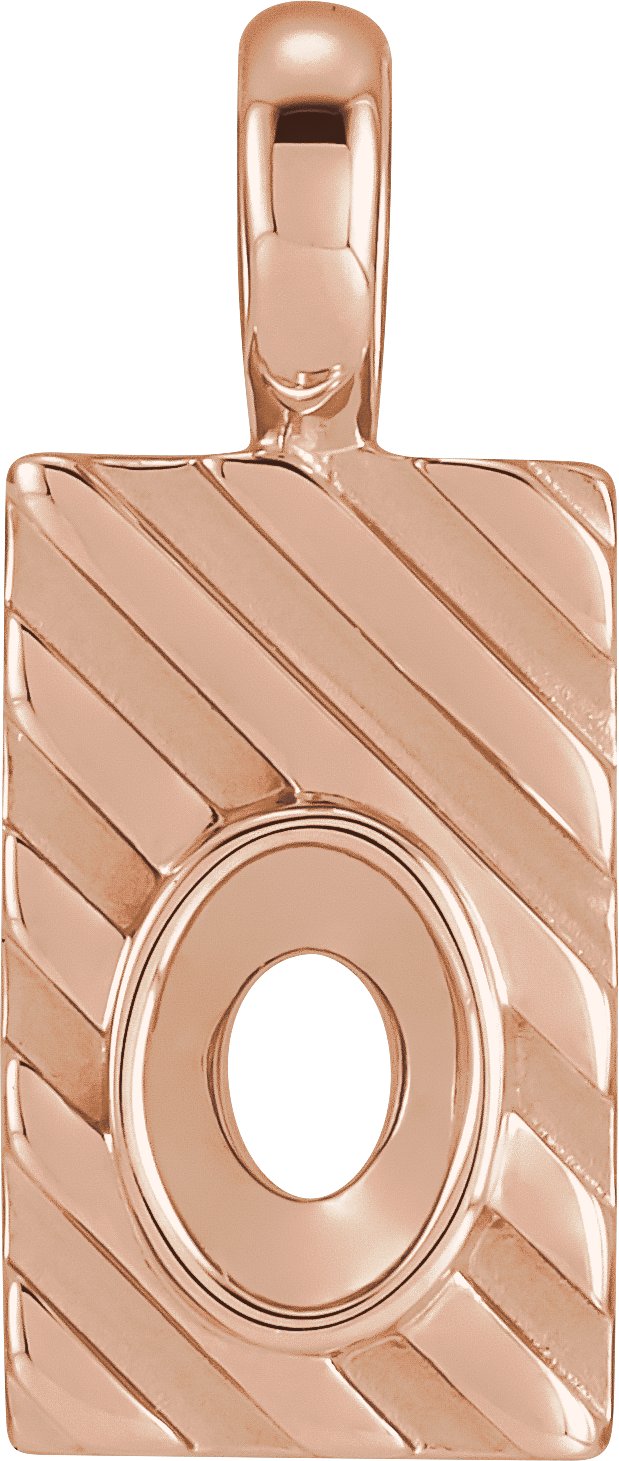 Grooved Bezel-Set Pendant