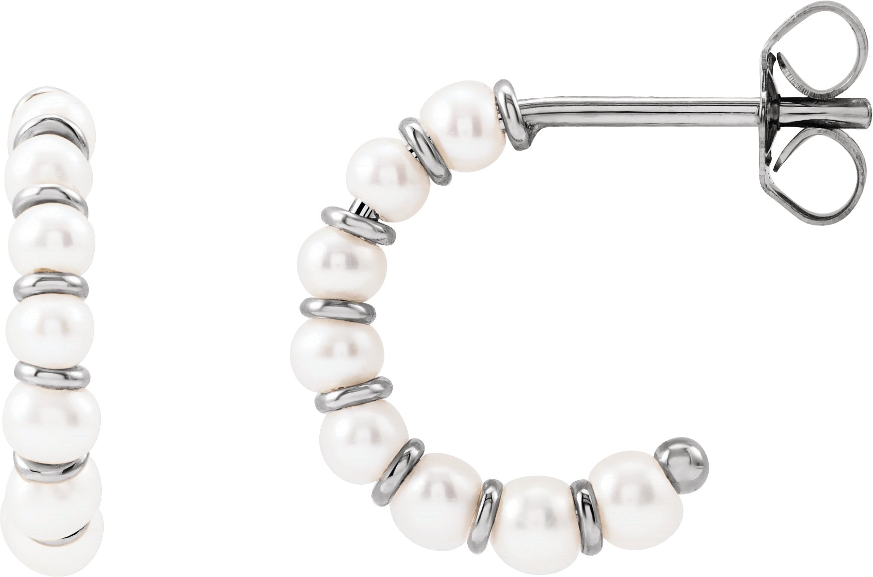 Pearl Hoop Earrings