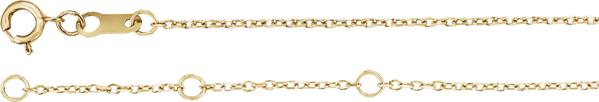 14K Yellow 1/10 Natural Diamond Graduated 6 1/2-7 1/2 Bracelet