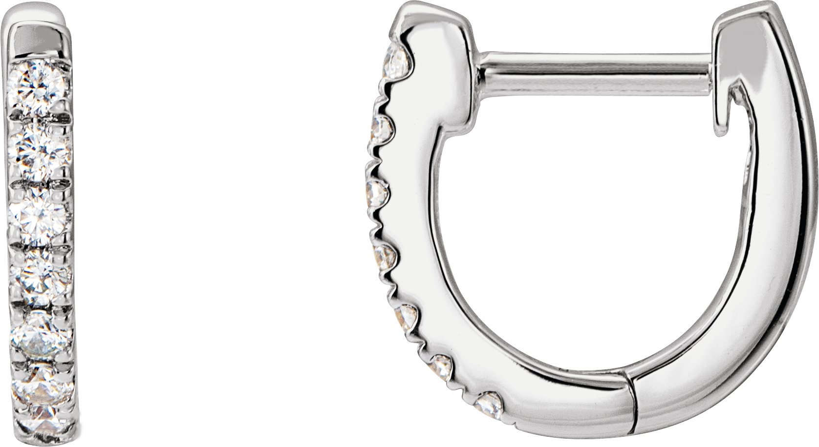 Sterling Silver 1/6 CTW Natural Diamond Hoop Earrings