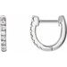 14K White 1/6 CTW Natural Diamond Hoop Earrings