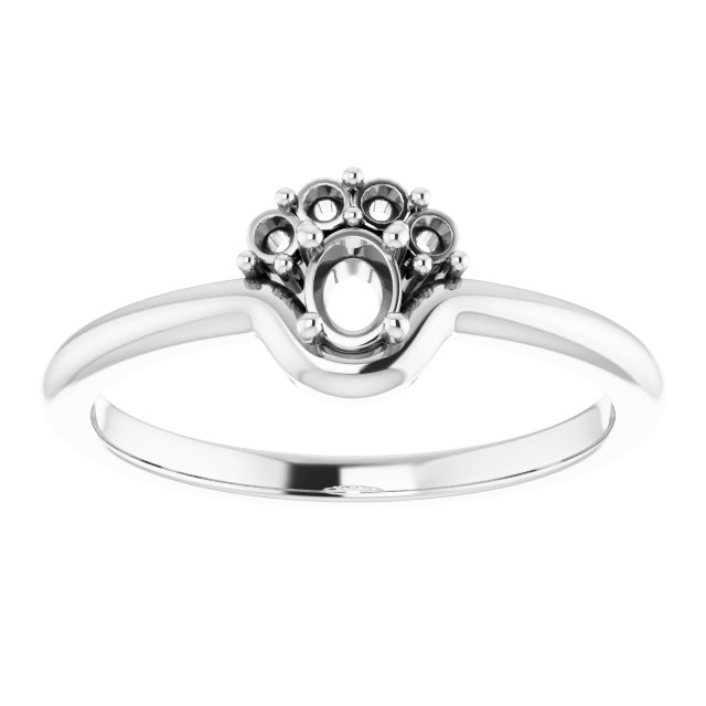 8x6 mm Pear Ring Mounting view 3