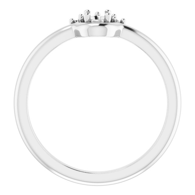 8x6 mm Pear Ring Mounting view 2