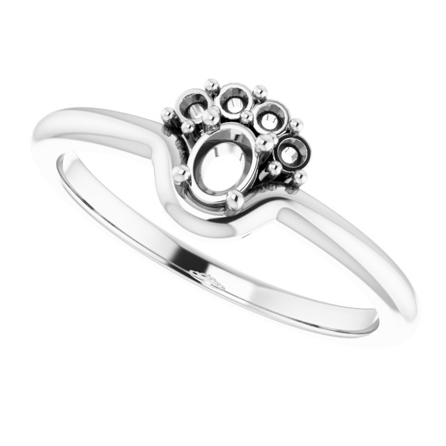 8x6 mm Pear Ring Mounting view 5