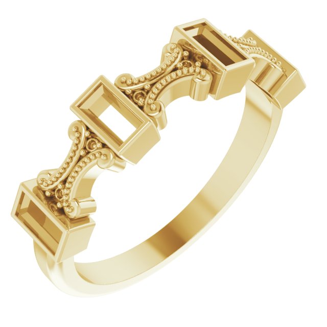 Family Bezel-Set Ring